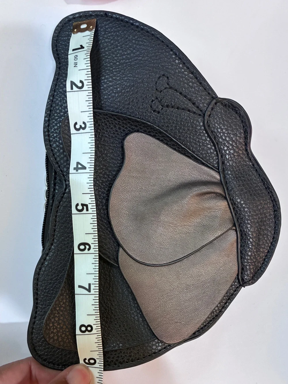 Black butterfly Crossbody Bag with Silver Chain Strap